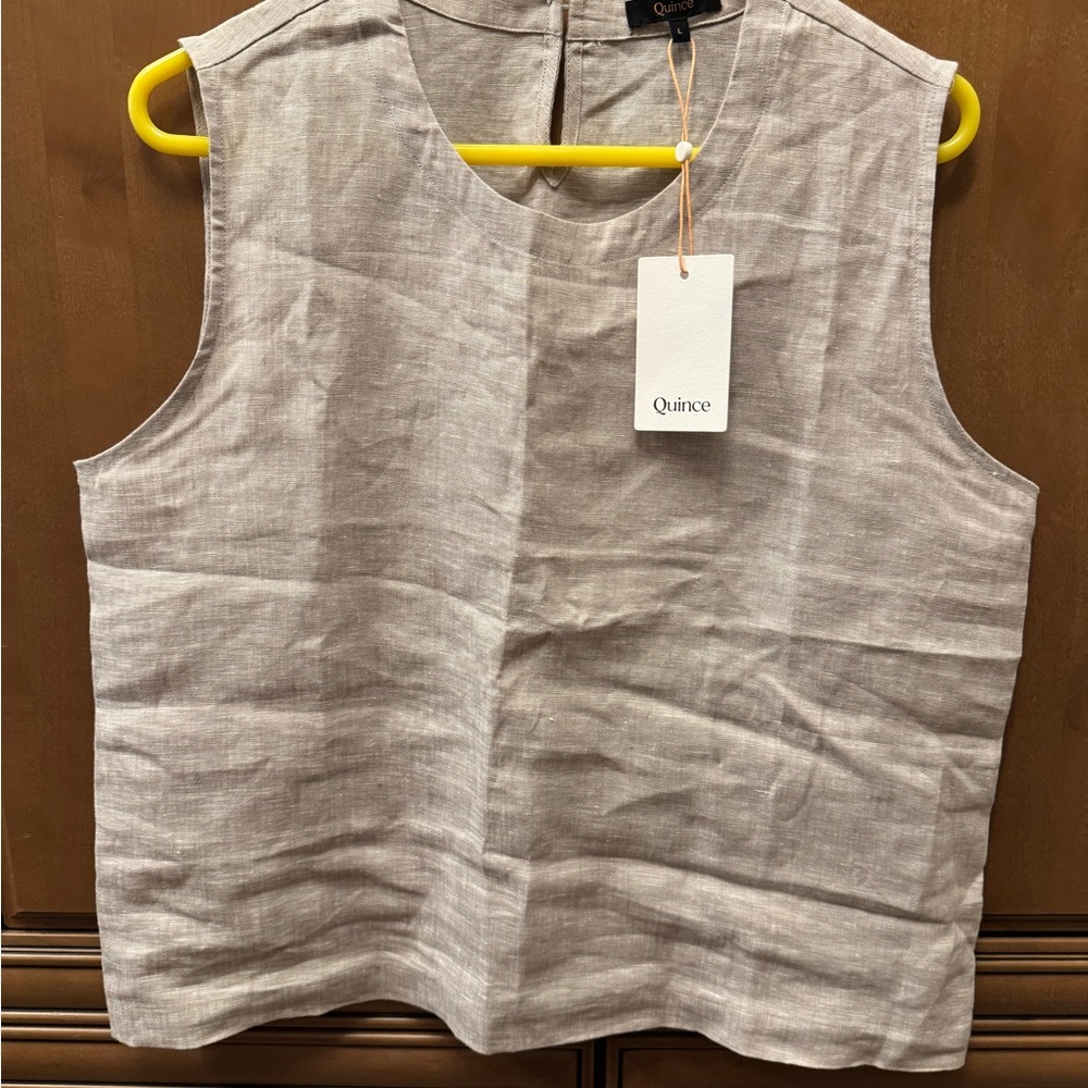 Quince women’s Linen Sleeveless Tank Large